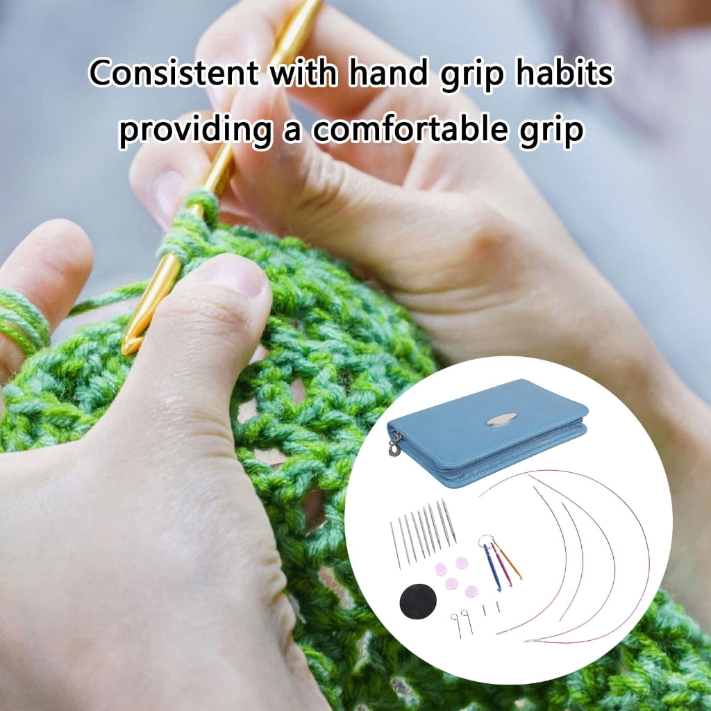 Geemin 2.2mm-4.5mm Interchangeable Circular Knitting Needle Set with Case and Accessories Circular Knitting Pin
