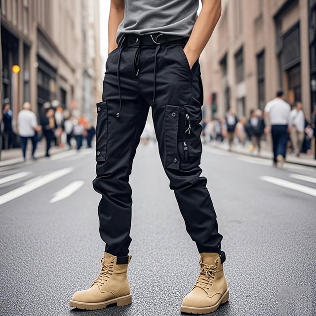 Pantalones largos de verano de seda de hielo para hombre, pantalones casuales de secado rápido, finos, de pierna ancha y recta, pantalones de trabajo extendidos.