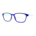 thumbnail image 2 of Kids Soft TR90 Plastic Rectangle Blue Light Filtering Computer Glasses Navy Blue, 2 of 4