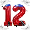 thumbnail image 1 of Globos de aluminio Laackys con diseño de araña, número 40 cm, para fiesta (12), 1 of 7