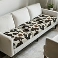 thumbnail image 2 of TSOVTHRID 3 Piece Couch Cushion Covers, Brown Beige Cow Pattern Stretch Sofa Seat Slipcovers for Pets, Furniture Protector for Armchair Loveseat Sofa with Elastic Band, 24x24 Inch, 2 of 7