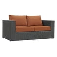 thumbnail image 2 of Modway Sojourn Aluminum and Rattan Patio Loveseat in Canvas/Tuscan, 2 of 7