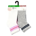 thumbnail image 2 of Wonder Nation Girls Ankle Multi Socks, 10-Pack, Sizes S-L, 2 of 16