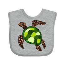 Inktastic Turtle Illustration Boys or Girls Baby Bib