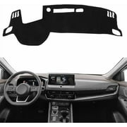 Car Dash Cover for 2021 2022 2023 2024 2025 Nissan Rogue with Heads up Display Accessories Dashboard Cover Carpet Sunshade Windshield No Glare Black Flannel