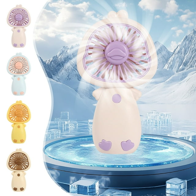 Summer Cute Pet Series Mini Handheld Fan USB Rechargeable Small Gift Portable Personal Cooling Aesthetic Design Style Efficient Air Circulation Office Home Use, Small Gifts, Cute Aesthetic,