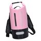 thumbnail image 2 of Bolsa seca de 10 l, cómoda, resistente, con compartimento transparente, mochila flotante, impermeable, para acampar, pescar, hacer senderismo, rafting Rosa claro, 2 of 8