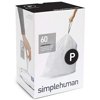 Code P Custom Fit Drawstring Trash Bags in Dispenser Packs, 30 Liter / 8 Gallon, White ? 60 Liners