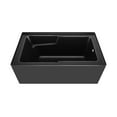 thumbnail image 6 of Voltaire 54 x 30 Skirted Right Drain Soaking Apron Bathtub in Glossy Black with Integrated Armrest, 6 of 8