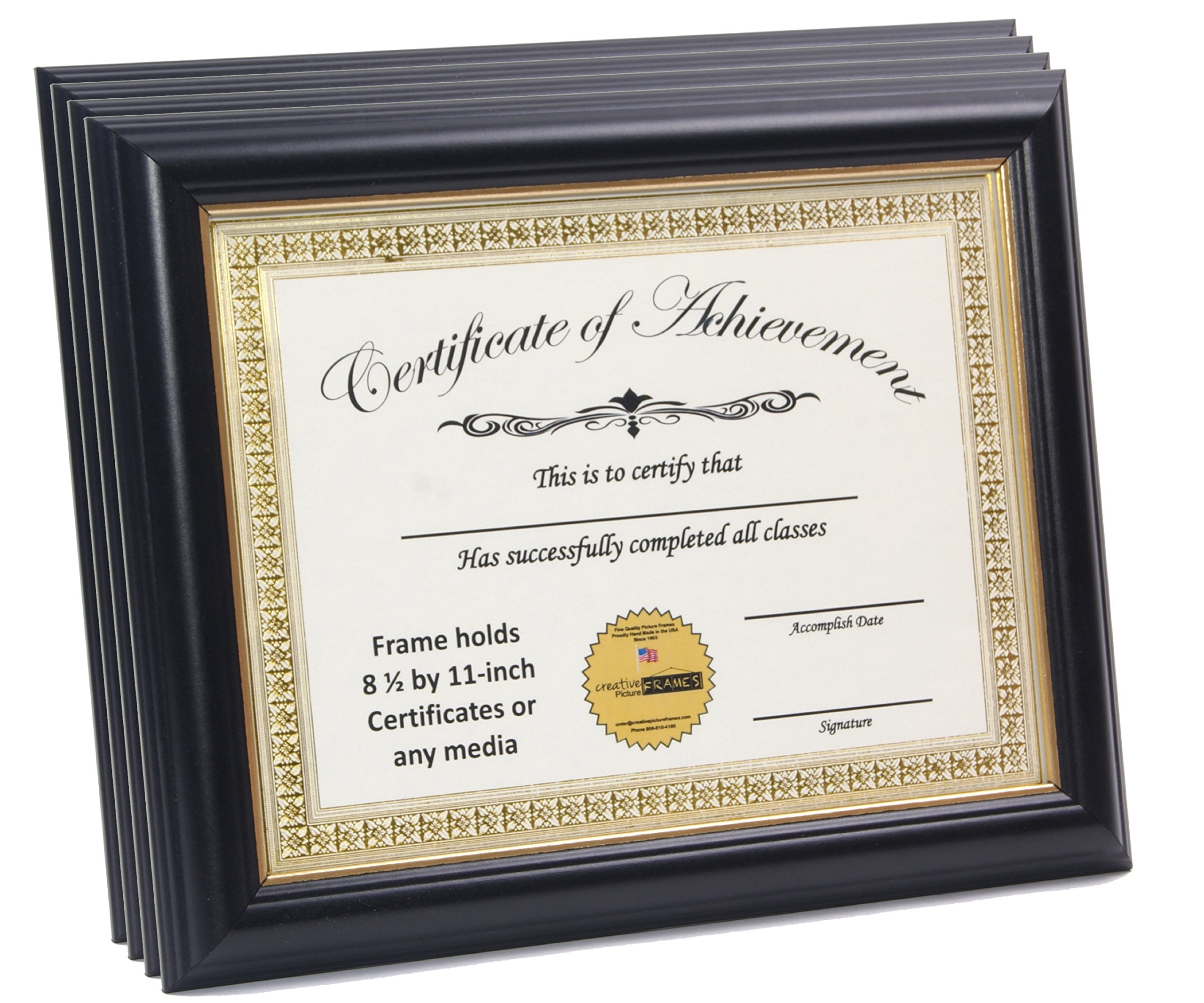 CreativePF [8.5x11bkgold] Certificate, Diploma, Graduation Frames to