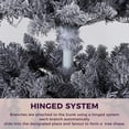 thumbnail image 3 of 6 ft Christmas Tree,Snow Flocked Pencil Christmas Tree, Slim Artificial Christmas Tree with Sturdy Metal Stand,Space-Saving Design for Home and Office Decor,Black Gradient, 3 of 9