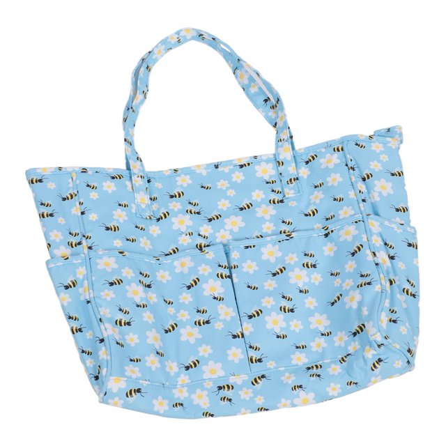 Bolsa de suministros para proyectos de tejido bolsa de ganchillo de viaje de gran capacidad tela Oxford elegante informal azul con bolsillos para agujas de tejer para ANGGREK Otros