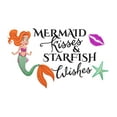 thumbnail image 2 of Orange Lips Starfish Mermaid Kisses Wishes Mermaids Vibes Seahorse Statfish Princess Fish Starfish Queen Sweet Dreams Bedtime Unicorn Lovely Dream Wall Decal Sticker - Size: 10 In X 6 In, 2 of 5