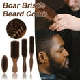 thumbnail image 4 of Walnut Wood Boar Bristle Beard Comb Beard Care Styling Hair Comb, 4 of 9
