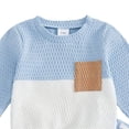thumbnail image 5 of felwors Toddler Baby Boy Fall Clothes Waffle Contrast Color Sweatshirt Pants Sets Infant Winter Outfits, 5 of 5
