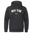 thumbnail image 2 of Chandails à Capuchon à Imprimé Lettre NEW YORK, Chandail à Capuche Imprimé Ville U.S.A, Mode Décontractée Y2K pour Hommes, Manches Longues, Chandail à Capuche pour Femmes, 2 of 4
