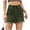 Army Green-A, variant on Miluxas Capri Jeans for Women High Waisted Drawstring Denim Capri Trendy Loose Cropped Denim Jeans Pants with Pockets White