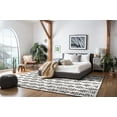 thumbnail image 3 of SAFAVIEH Tulum Lancaster Geometric Striped Area Rug, Ivory/Black, 10' x 10' Square, 3 of 9