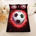 thumbnail image 5 of Erosebridal Football Soccer Pattern Queen Sheet Sets,Kids Ball Games Bed Set For Teens Boys 4-Piece, 5 of 6