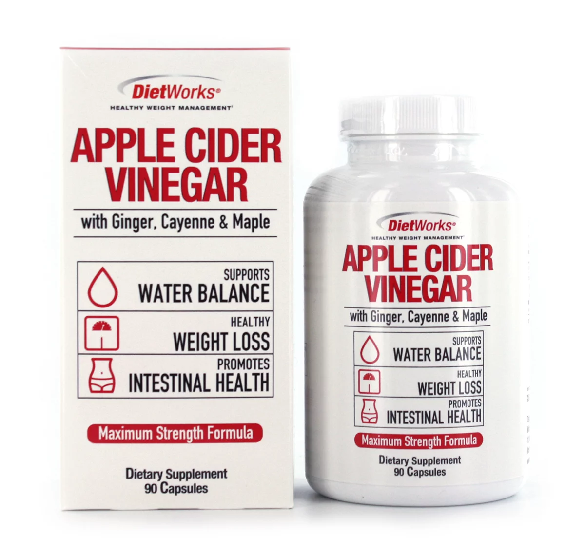 DietWorks Apple Cider Vinegar Capsules, 90 Ct