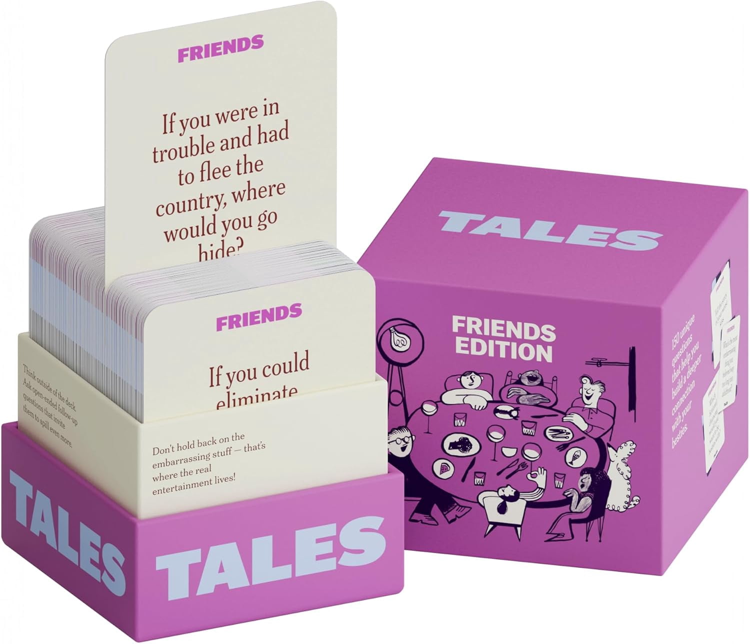 TALES Conversation Cards, Friends Edition 150 Count, Fun Friend Games for Adults, Teens, Kids