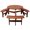 Brown 77, variant on Foldable 3 Piece Patio Bistro Set with Round Table and 2 Chairs, Yellow Metal for Small Balcony