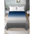 thumbnail image 4 of Navy Blue Gray Ombre Flat Sheet Only Twin Size, Soft Breathable Bed Top Sheets for Mattress, Modern Gradient Abstract Art Luxury Bedding Flat Sheets for Home Hotel Bedroom Bed Protection, 4 of 9
