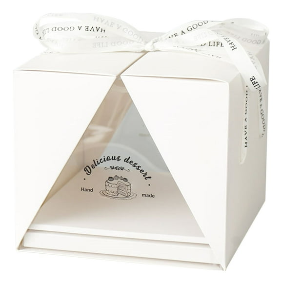 Portable 8inch Cake Box Clear Cake Carrier Birthday Cake Box Cake Packaging Box