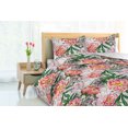 thumbnail image 3 of Ambesonne Peony Down Alternative Quilt Comforter, Floral Vintage Leafy Design, King, Forest Green Dark Coral, 3 of 5