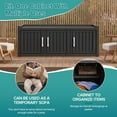 thumbnail image 5 of Vixzen Three Door Shoe Bench with Storage,Multifunctional Resin Storage Bench,Shoe Storage Bench for Entryway,Living Room, Bedroom（Black 46.85 * 17.32 * 17.91）, 5 of 14
