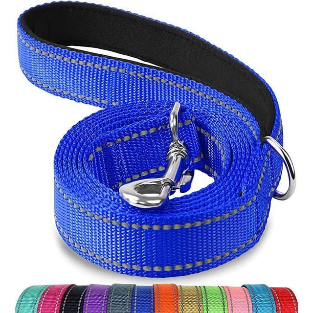 Jinswick Reflective Dog Leash Dog Training Leash Nylon Braided 4ft 5ft 6ft Heavy Duty with D for Large and Medium Dogs Comfortable for Running Training