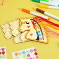 thumbnail image 4 of 1 Set Wooden Craft Kit Blank Wood Cutouts Painting Crafts Unfinished Decorations Cutouts Coloring Supplies, 4 of 7