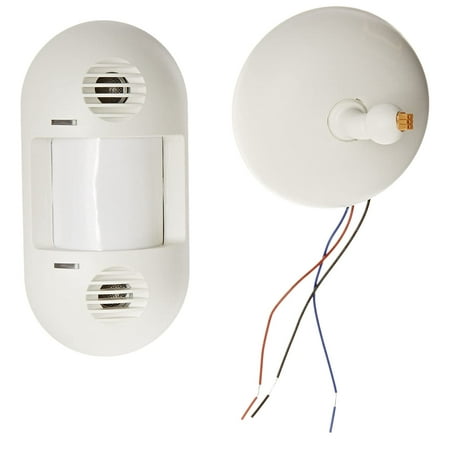 Hubbell ATD1600W Wall/Ceiling Mount Sensor, White, 1600sqft Max Sensing Range