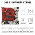 thumbnail image 5 of Leisuo Rose Butterfly Red Throw Pillow Covers Decorative Flower Gray Black Pillow Cases Cushion Covers for Sofa Couch Car Bedroom Home Decor, 5 of 5