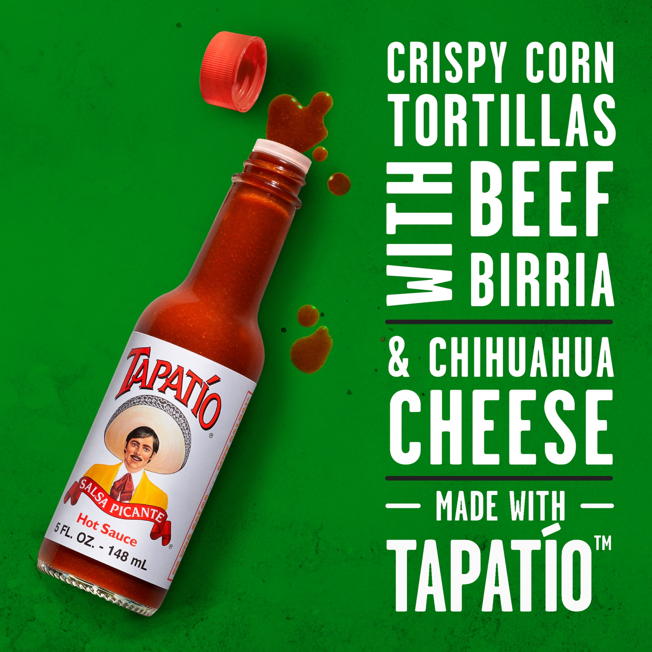 Tapatío Birria Tacos with Tapatio Hot Sauce, Beef Tacos, Frozen Mexican Food 6 oz