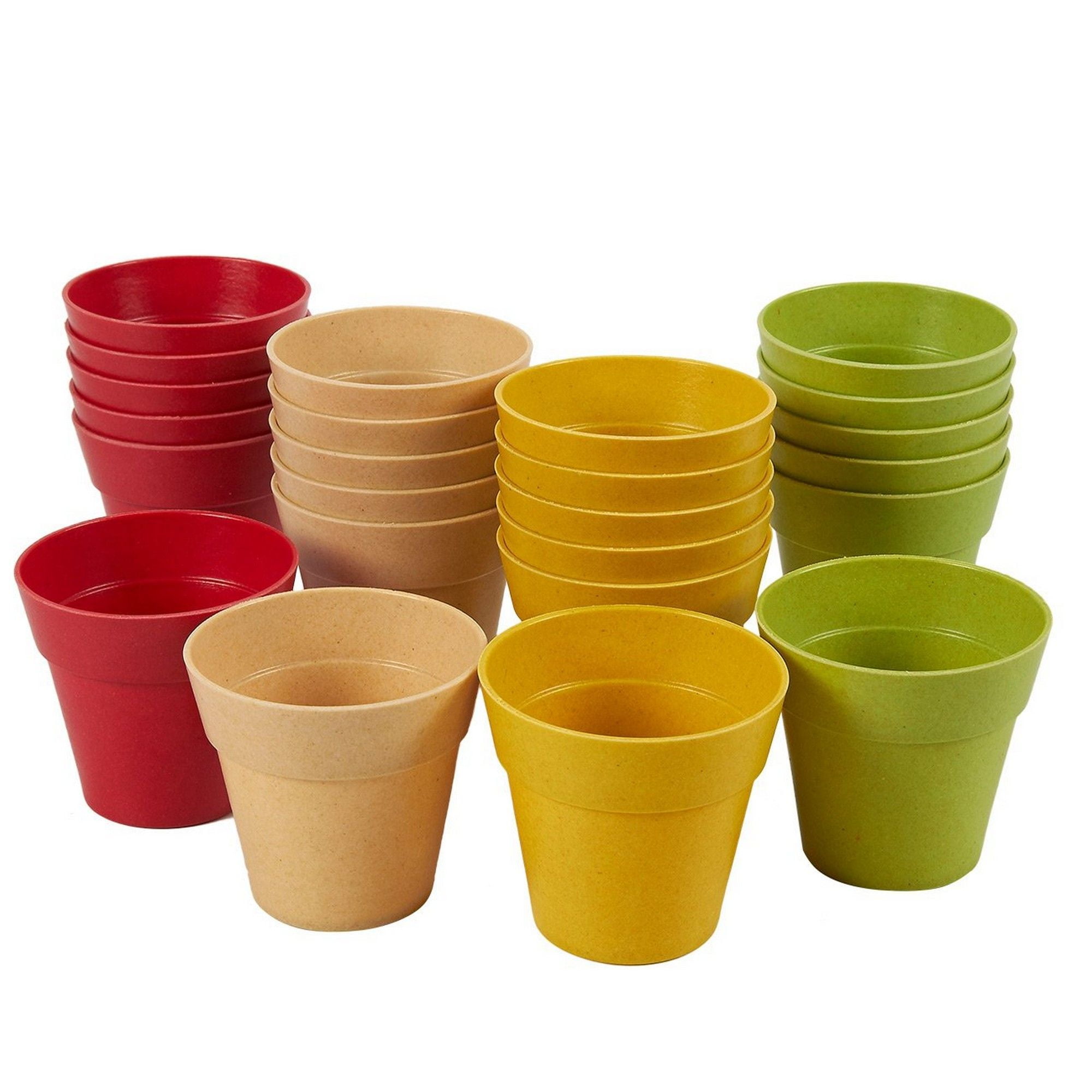 Plastic Plant Pot 24 Pack Mini Flower Pots, Mini Flower Pot Planters