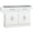 White, variant on HOMCOM Kitchen Island with Stainless Steel Top, 2 Drawers and 2 Cabinets