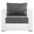 thumbnail image 4 of Modway Tahoe Modern Fabric/Aluminum Outdoor Armchair in Charcoal/White, 4 of 8