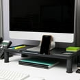 thumbnail image 5 of Mind Reader Monitor Stand, Laptop Riser, Desktop Organizer, Office, Plastic, 21.75"L x 10.25"W x 4.5"H, Black, 5 of 9