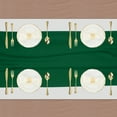 thumbnail image 3 of Camino de mesa de gasa verde oscuro 27.5" x 118" Camino de mesa ligero y elegante Camino de mesa romántico y transparente, 3 of 7