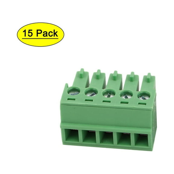 15Pcs LC1 AC300V 8A 3.81mm Pitch 5P PCB Terminal Block Wire Connection