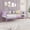 Purple - The separate bed above, variant on Twin Size Metal Daybed Frame with Trundle, Heart Design Noise Free Platform Sofa Bed with Heavy Duty Steel Slats Support for Bedroom Living Room, Easy Assembly & Space-Saving