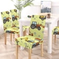 thumbnail image 5 of ZHANZZK Heavy Machines Cartoon Machinery Stretch Chair Cover Protector Seat Slipcover for Dining Room Hotel Wedding Party Set of 6, 5 of 6