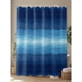 thumbnail image 4 of Fsddascl Blue Ombre Shower Curtain Set - 72" x 78" Washable Bathtub Curtain with 12 Hooks, Contemporary Minimalism Abstract Aesthetic Waterproof Fabric Stall Shower Curtains for Bathroom/Bathtub, 4 of 6