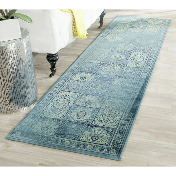 SAFAVIEH Vintage Zen Traditional Runner Rug, Turquoise/Multi, 2'2" x 8'
