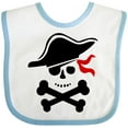 thumbnail image 3 of Inktastic Pirate Skull and Cross Bones Boys or Girls Baby Bib, 3 of 4