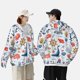 thumbnail image 4 of Balery Watercolor Nautical Sudadera ligera de manga larga con capucha y protección solar UPF 50+ para hombre y mujer, ideal para pesca y running-Medium, 4 of 7