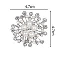 thumbnail image 7 of Xinyolin Women Brooch Faux Pearl Shiny Rhinestone Decor Snowflake Shape Hollow Out High-end Luxury Stainless Clothes Decoration Lady Clothes Pin, 7 of 7