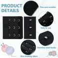 thumbnail image 4 of 30 juegos de 3 ganchos para sujetador, correas de gancho, clips negros para la espalda, extensores de sujetador de repuesto, extensores de cierre para sujetador, ropa interior, costura DIY, 4 of 6