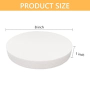 Hengbo 10 Pcs Round Foam Blocks Polystyrene Foam Circles Round Foam Disc for DIY Projects Decorations Modeling Arts